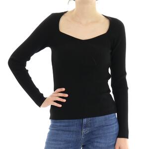 MAGLIA A COSTINE NERO